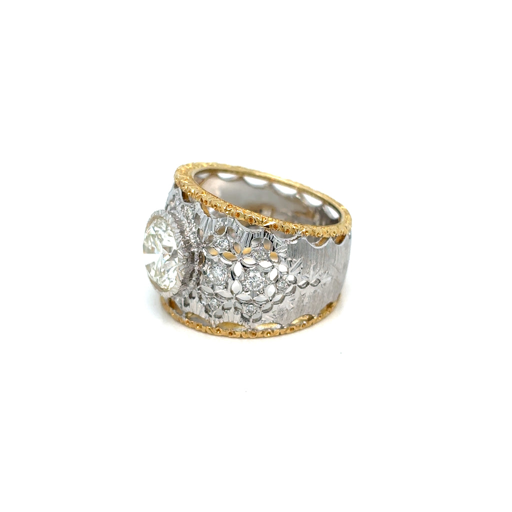 Buccellati Macri Classica 18K Pink Gold Diamond Eternelle Ring (5.5mm)